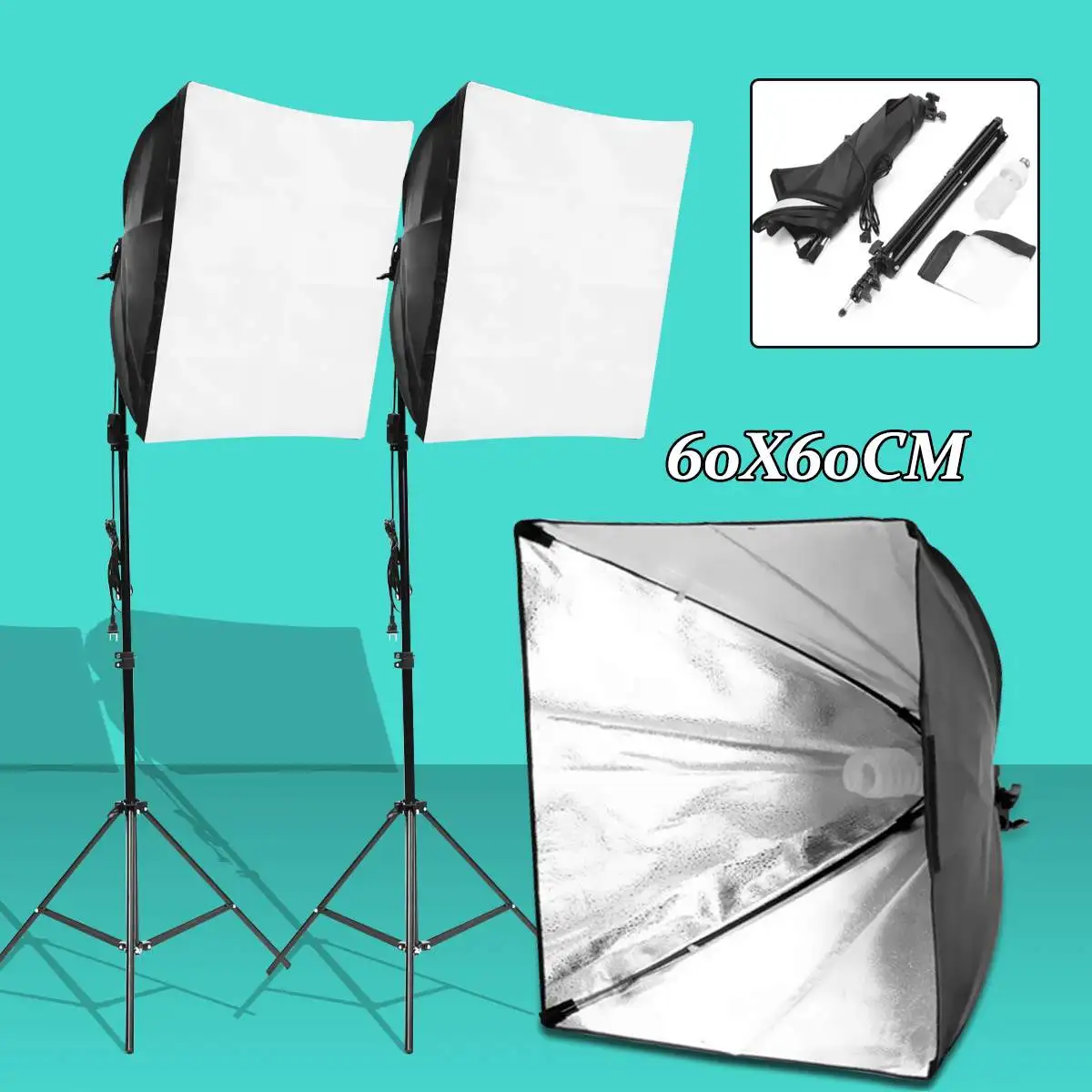 

Softbox Light Kit Photo Studio Video Stand Photography Continuous Lighting Kit