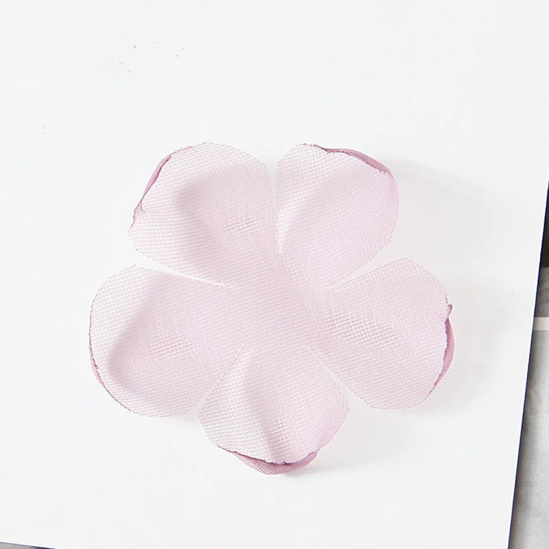 100 шт чистый ручной DIY5.5cm пятилепестковый цветок горячий горящая Сторона шифон