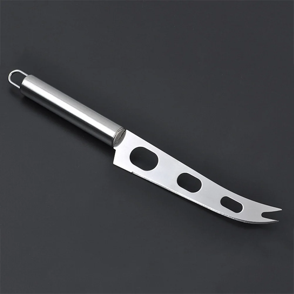 Cheese Knife Stainless Steel Cheese Knife With Fork Tip Serrated Cheese