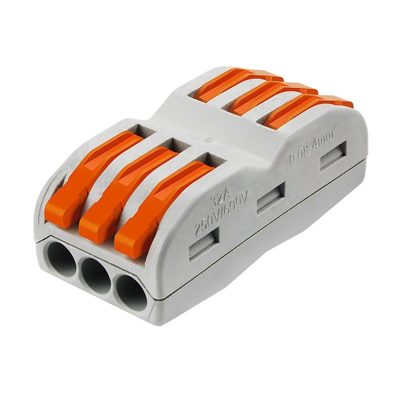 

Conductor Compact Connectors Lever-Nut for 2 and 3 Circuit Inline Splices (Spl-3, 50Pcs)