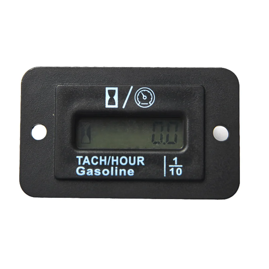 SNAP IN Digital Inductive BACKLIGHT RPM TACH Hour Meter Tachometer for GASOLINE outboard ATV