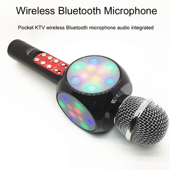 

New hot WS-1816 wireless Bluetooth microphone speaker for concert KTV Pocket KTV wireless Bluetooth microphone audio integrated