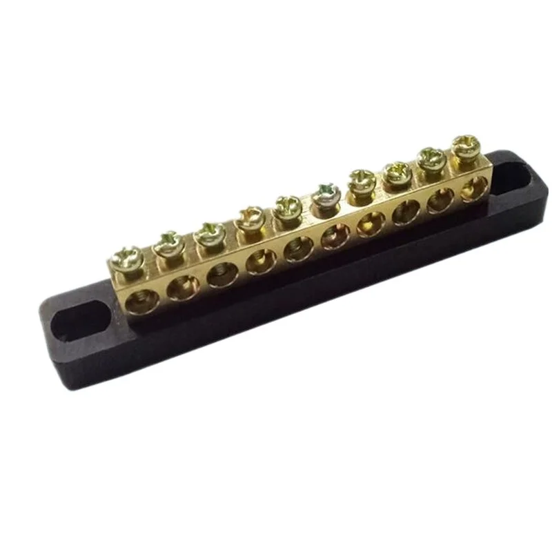 Copper wiring Terminal Blocks row Zero Ground 9*9 10 hole distribution