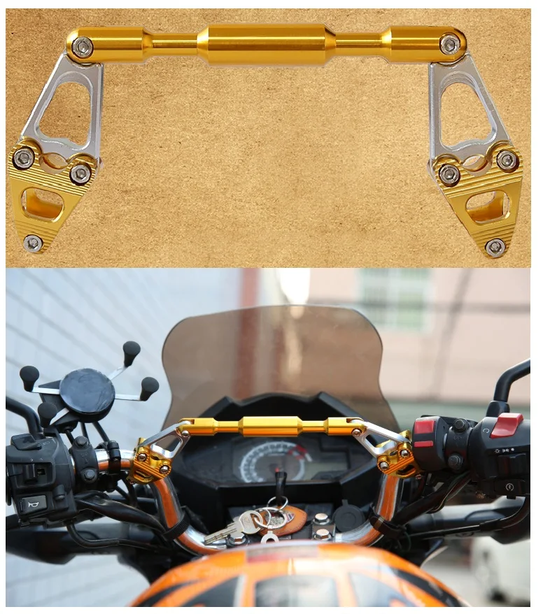 Motorcycle Balance Handlebar Universal Grip Holder Adjustable Aluminium Alloy Motorcycle Balance Cross Handlebar Reinforced Lever Bar
