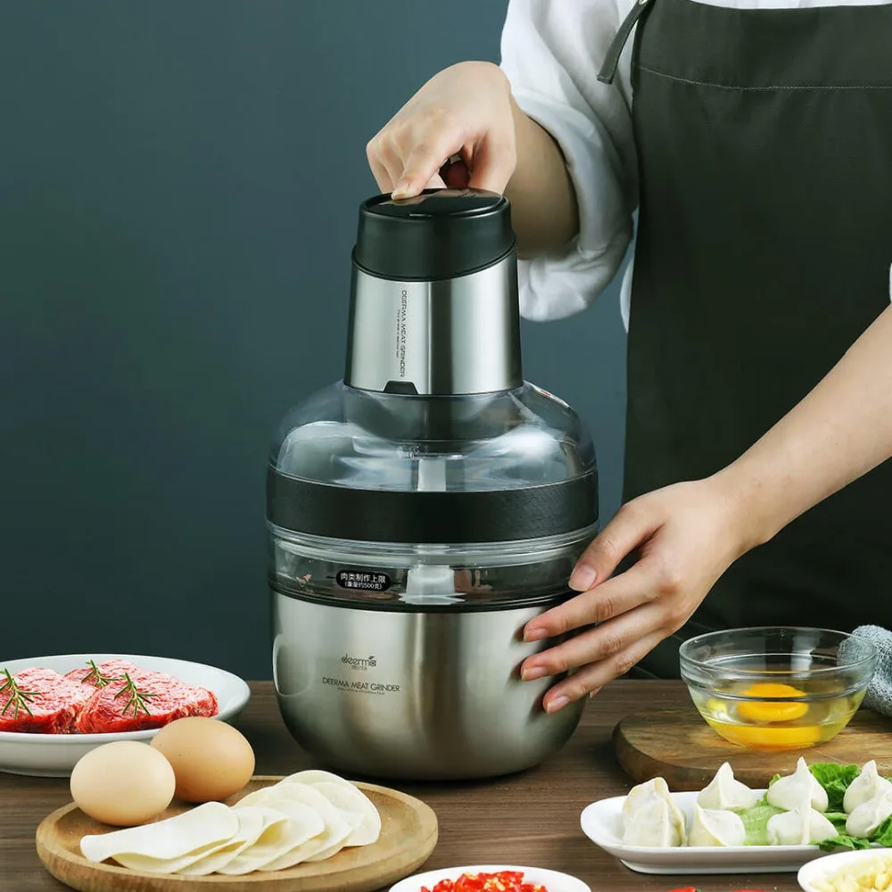 Новый XIAOMI MIJIA Deerma DEM JR01 электрическая мясорубка 1.8л Бытовая Кухня безопасность