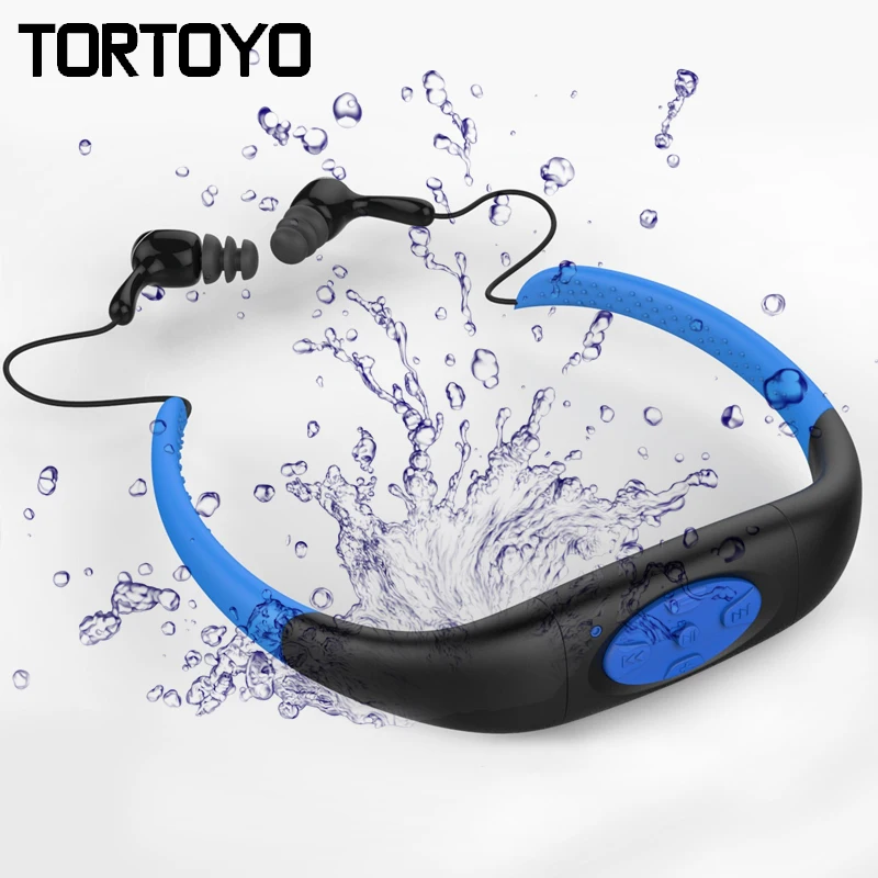 IPX8 водонепроницаемый плавательный MP3 плеер спортивные беспроводные Bluetooth