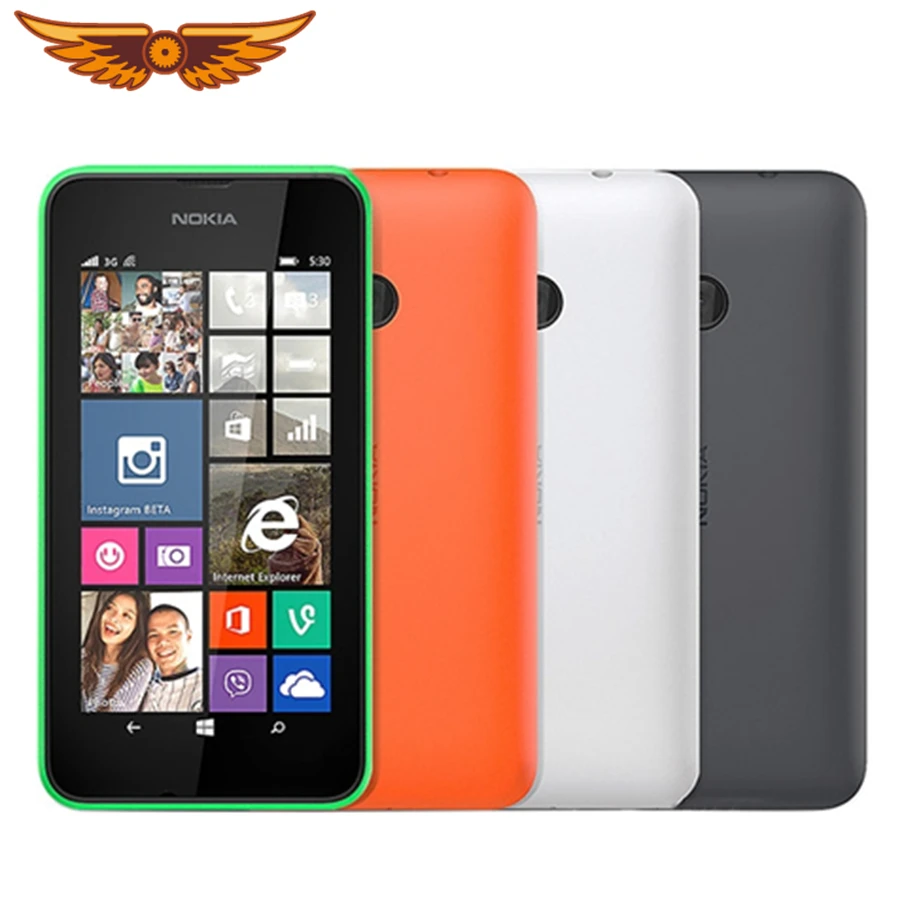 Оригинальный разблокированный сотовый телефон Nokia Lumia 530 ОС Windows две sim карты 4 Гб
