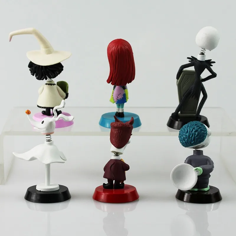 6pcslot the nightmare before christmas animation jack sally shock zero lock barrel head knock bobble head figure toys in action toy figures from toys - Nightmare Before Christmas Action Figures 6pcslot the nightmare before christmas animation jack sally shock zero lock barrel head knock bobble head figure toys in action toy figures from toys - Nightmare Before Christmas Action Figures