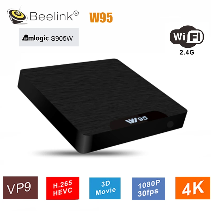 Beelink W95 Android ТВ Box 2 ГБ + 16 GB 7 1 Amlogic S905W Декодер каналов кабельного телевидения 4G Wi-Fi