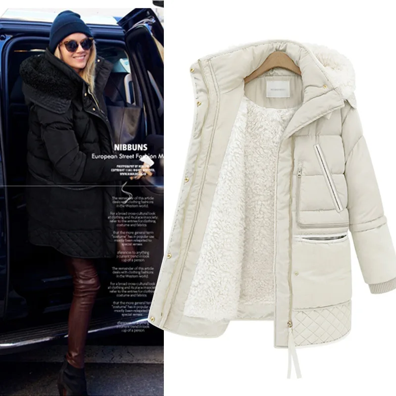 Winter Jacket Women Thick Warm Hooded Parka Mujer Cotton Padded Coat Long Paragraph Plus Size 3xl Slim Jacket Female