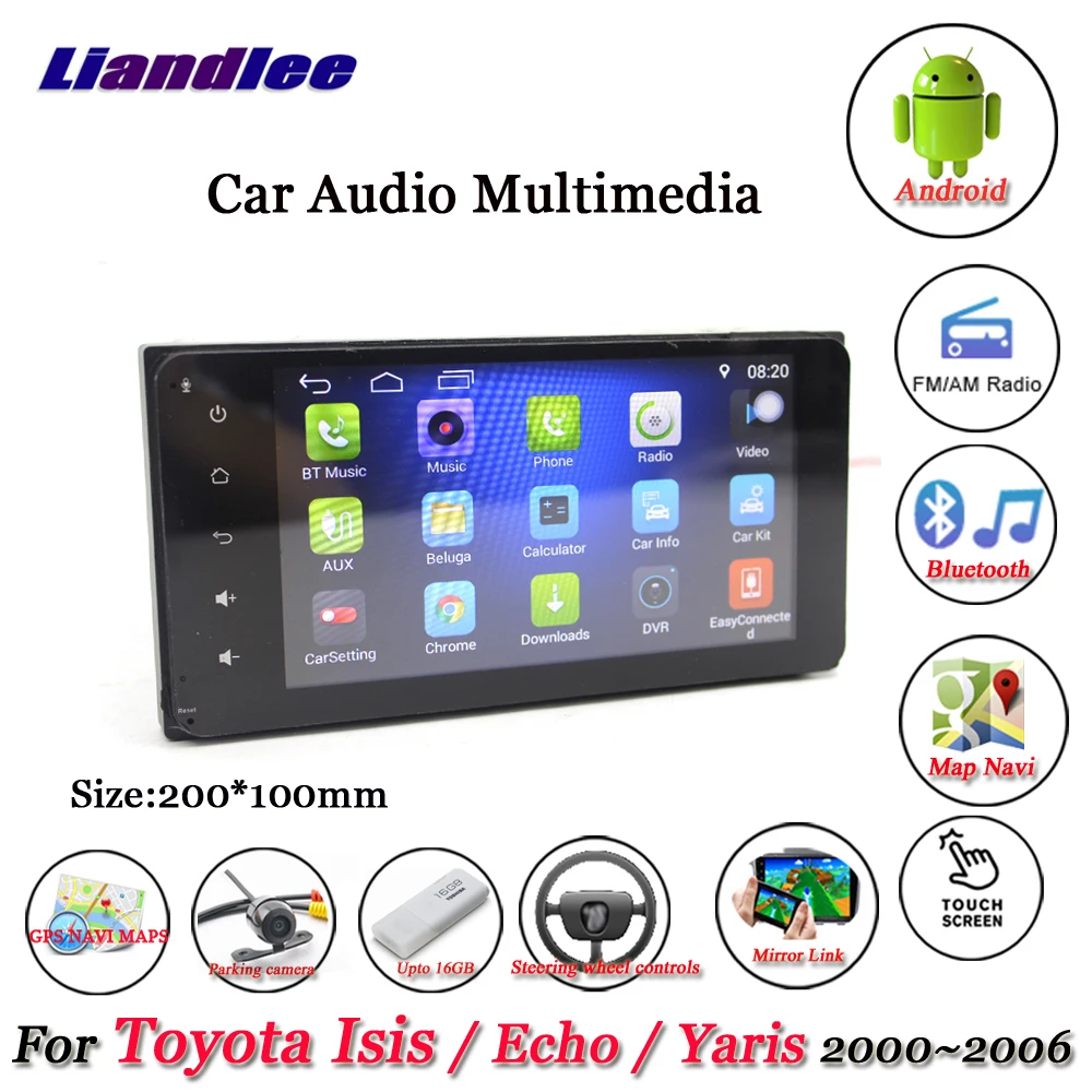 Discount Liandlee Car Android System For Toyota Isis / Echo / Yaris 2000~2006 Radio Stereo Camera Wifi GPS Navi MAP Navigation Multimedia 0