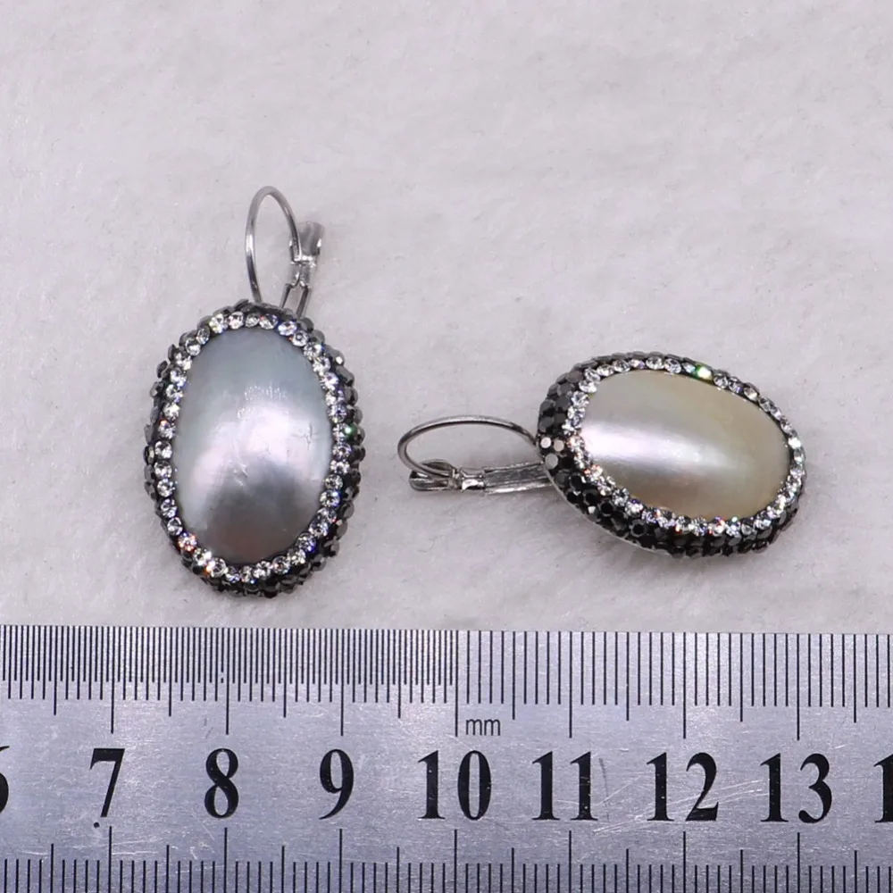 5 пар, серьги из натуральной раковины, гладкие белые серьги в виде ...