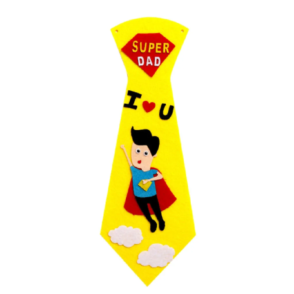 Kids Handmade Neck Tie Non Woven DIY Patch Toy