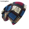 LOVINGSHA-sombreros de Otoño e Invierno para mujer, sombrero femenino de diseño a cuadros, con contraste de colores, Unisex, HT022 ► Foto 1/6