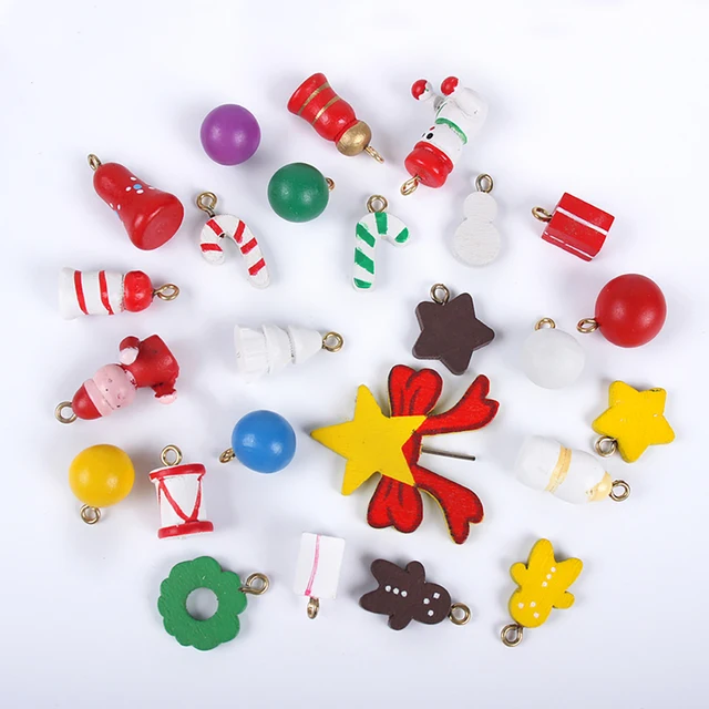 1set/lot 18.7*13.9*1.7cm Wooden Christmas Tree Ornaments DIY Home Party New Year Kerst Decorations Creative Christmas Gifts 19 05
