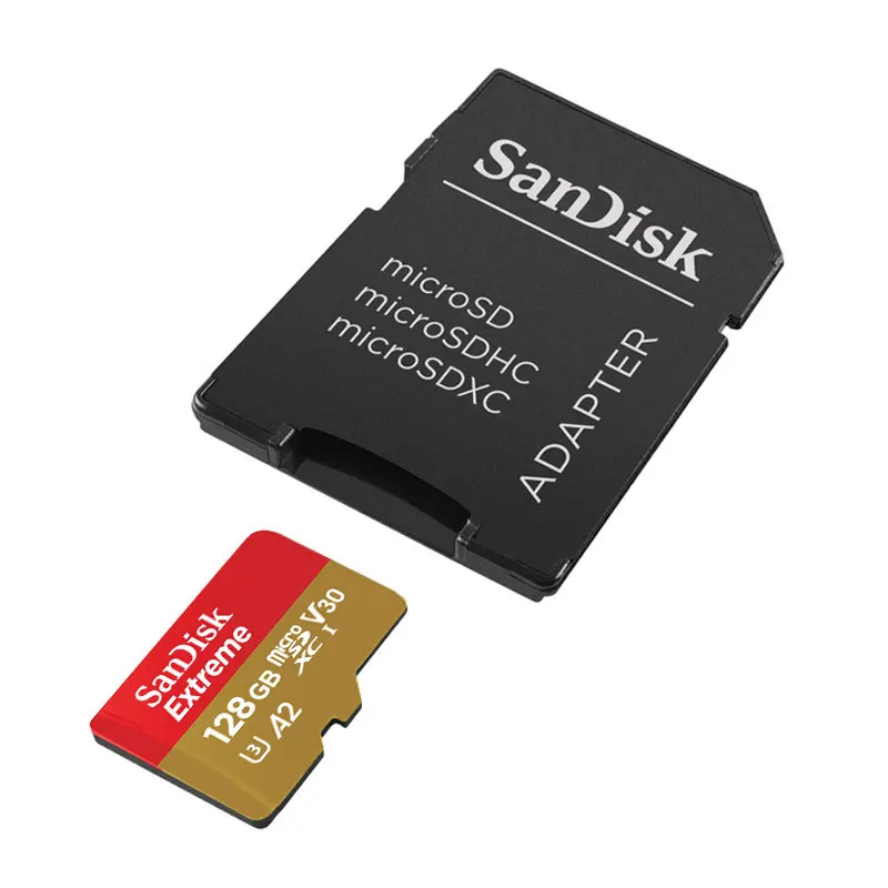 Карта памяти SanDisk Micro SD 16 ГБ 32 Гб MicroSDHC 64 Гб 128 ГБ 256 ГБ MicroSDXC EXTREME PRO V30 U3 4K UHD tf-карты