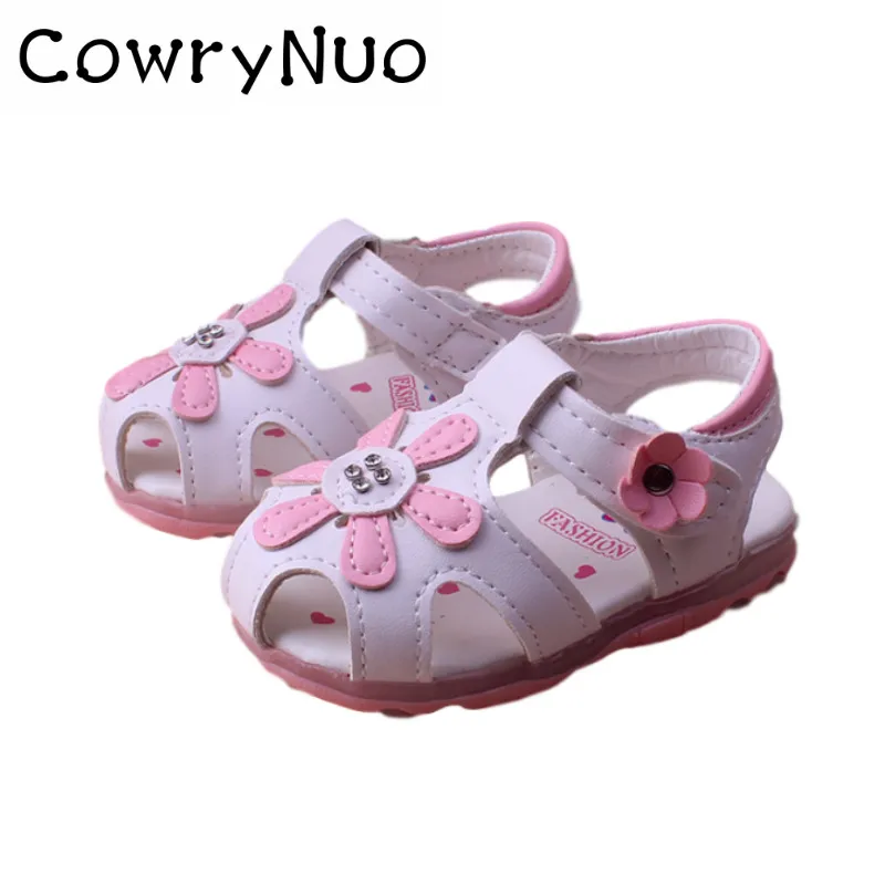 

Insole 11.5-15.5cm Baby Girls Light Shoes Flower Summer Sandals Toddler Shoes