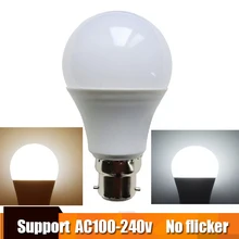 Real Power LED Bulb B22 LED Lampada Ampoule Bombilla 3W 5W 7W 9W 12W 15W LED Lamp 220V 110V Cold/Warm White Led Spotlight