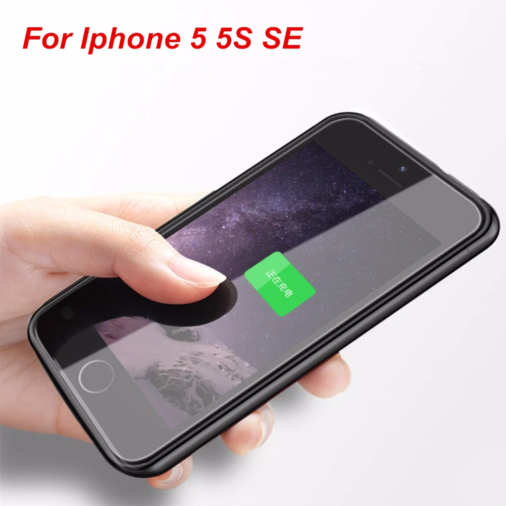 

4000 Mah For iphone 5 Battery Case Smart Ultra thin Backup Charger Cover For Apple iphone 5 5S SE battery Case Smart Power Bank