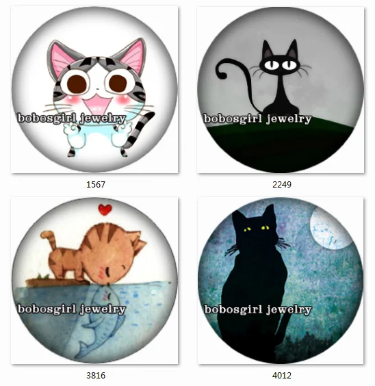 

SN1276 LOVE cat snap button Jewelry Charm photo glass cabochon