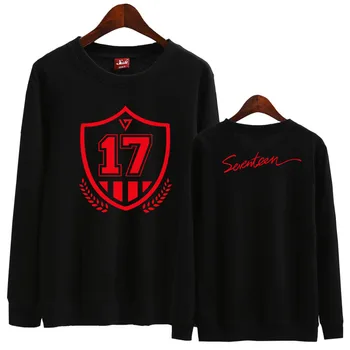 

Kpop seventeen concert going seventeen printing o neck hoodie for fans supportive thin pullover hoodies
