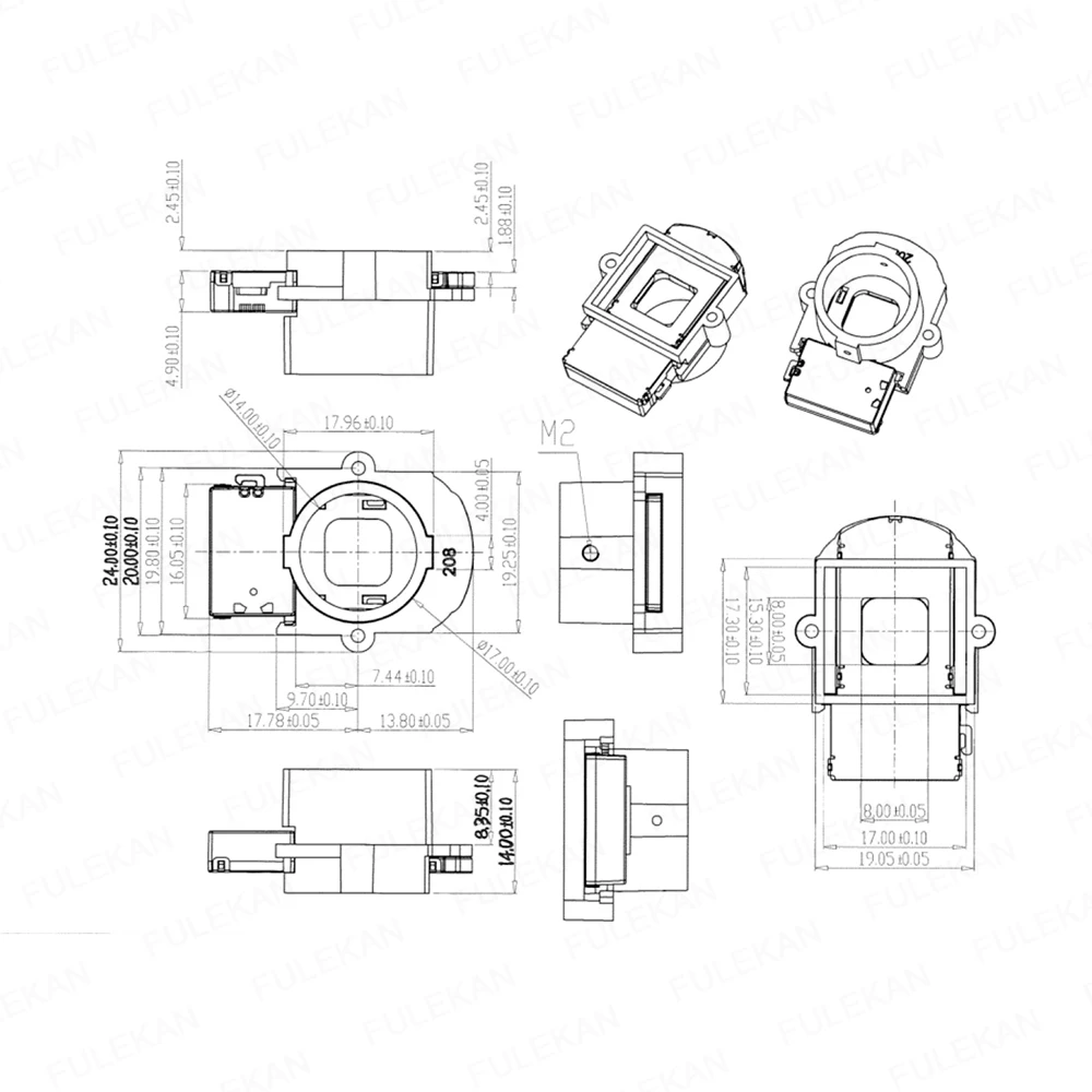  IR CUT 1/1.8 inch ICR with D14 Mount Holder be Suitable For IMX178/185/385 Dual Filters Day and Nig - 32904623795
