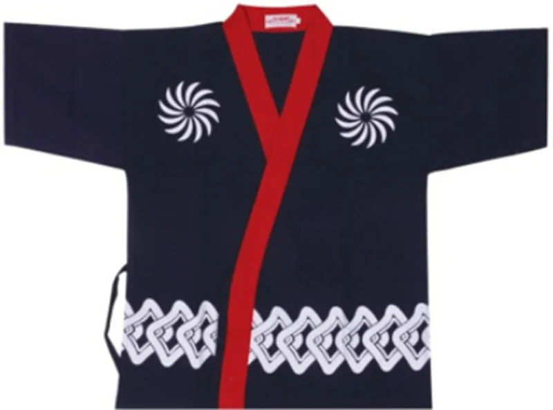 Japonês Feminino Masculino Restaurante Roupas Chef – Cozinheiro Cabolsa Jaquetas Uniforme Sushi Sashimi Salmão 3 Tamanho Bar