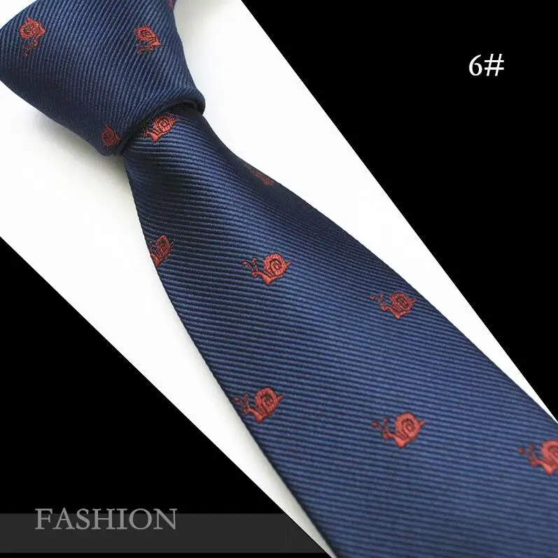 Ricnais мужские шелковые галстуки с животными, жаккардовый переплетенный Рождественский галстук, тонкий галстук, Классический Модный деловой Свадебный галстук для мужчин - Цвет: 06