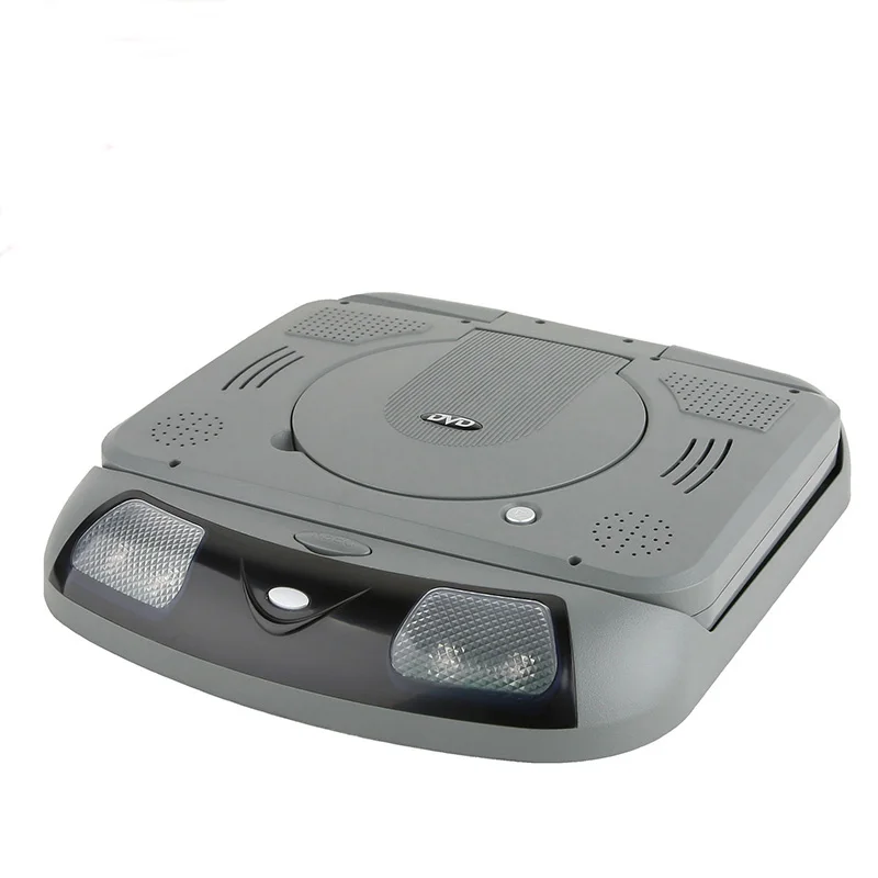 XST 9 дюймов Автомобильный держатель на крышу откидной монитор светодиодный цифровой dvd-плеер экран IR/FM передатчик/USB/SD/MP5 Поддержка 32 битов игры - Цвет: Grey No Headphone