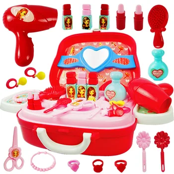 

Pretend Play Children's cosmetics simulation little girl dressing table princess makeup non-toxic jewelry set girl toys