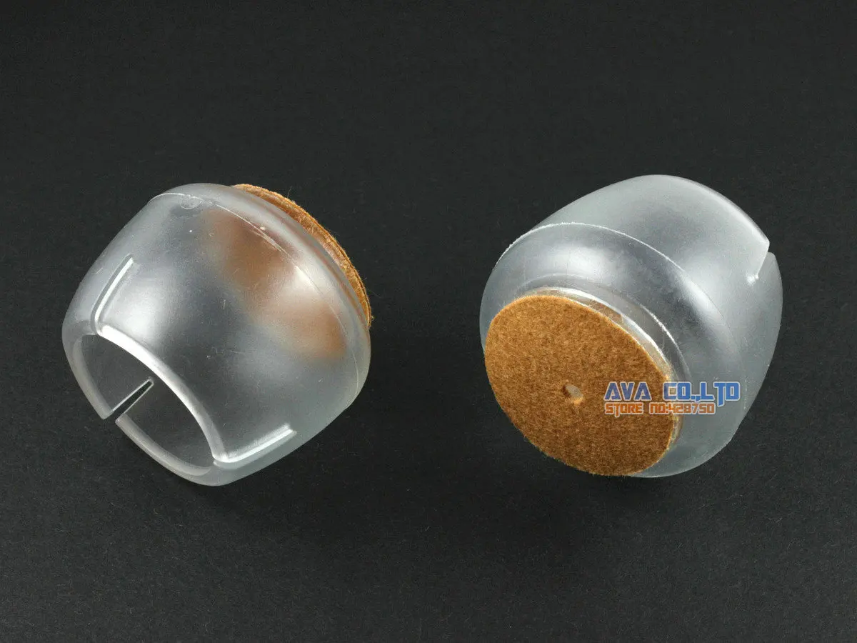 12 Pcs 36*35mm Chair Leg Cap Rubber Feet Protector Pad Cover Round Felt Base
