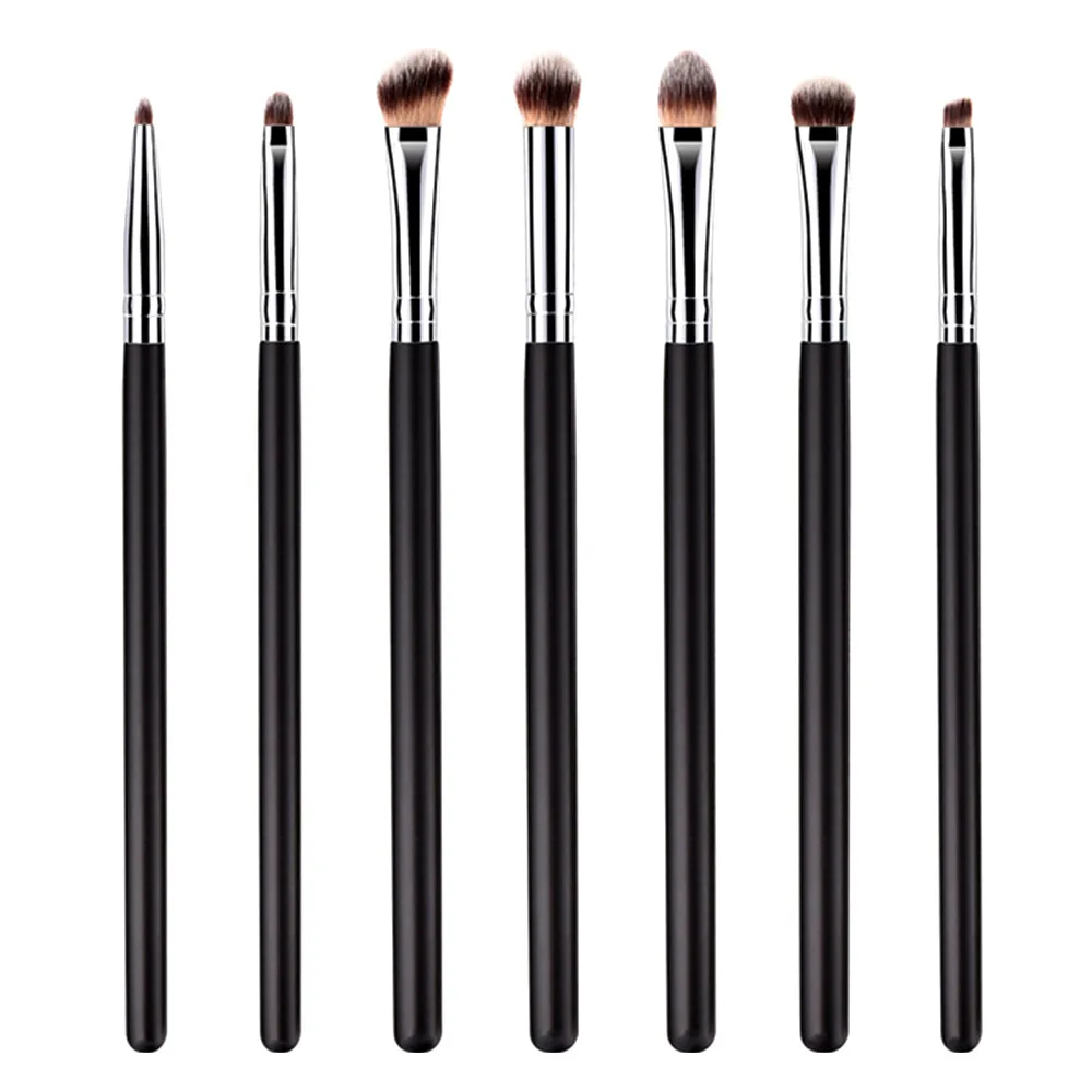 1*7 Branch Black Handle Silver Tube Make up Brush Professional Makeup