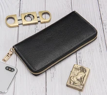 Nuleez men wallet women and men purse clutch bag genuine leather bag classic new promotion