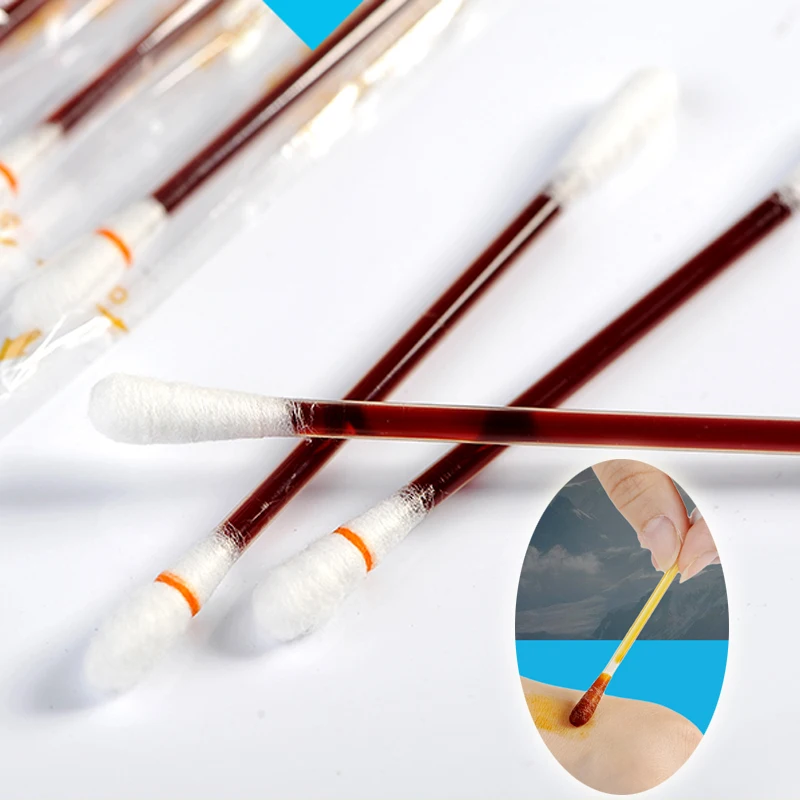 

5 piece Cotton Swab Disposable medical iodine disinfected climbing aid first aid kit supplies Z392-5PC