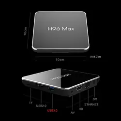 H96 MAX X2 20 шт. amlogic s905x2 4 ядра android 8,1 Декодер каналов кабельного телевидения г оперативная память 32 Встроенная smart телевизионная приставка OTT