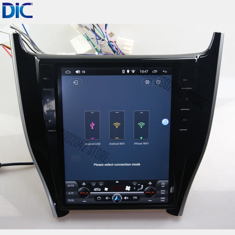 Excellent DLC Android vertical screen navigation video player GPS multifunction can bus video audio For toyota harrier 10