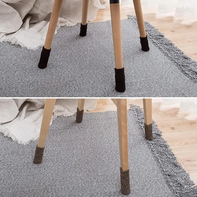 4 Pcs/Set Chair Leg Cover Knitted Socks Non-slip Table Legs Sleeve Home Floor Protector TB Sale