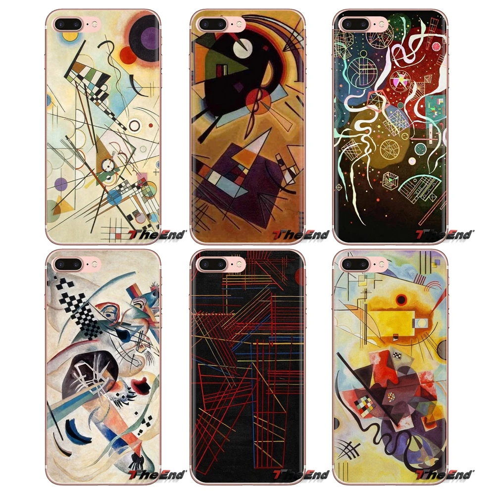 For Oneplus 3T 5T 6T Nokia 2 3 5 6 8 9 230 3310 2.1 3.1 5.1 7 Plus 2017 2018 Wassily Kandinsky Abstract TPU Transparent Bag Case |