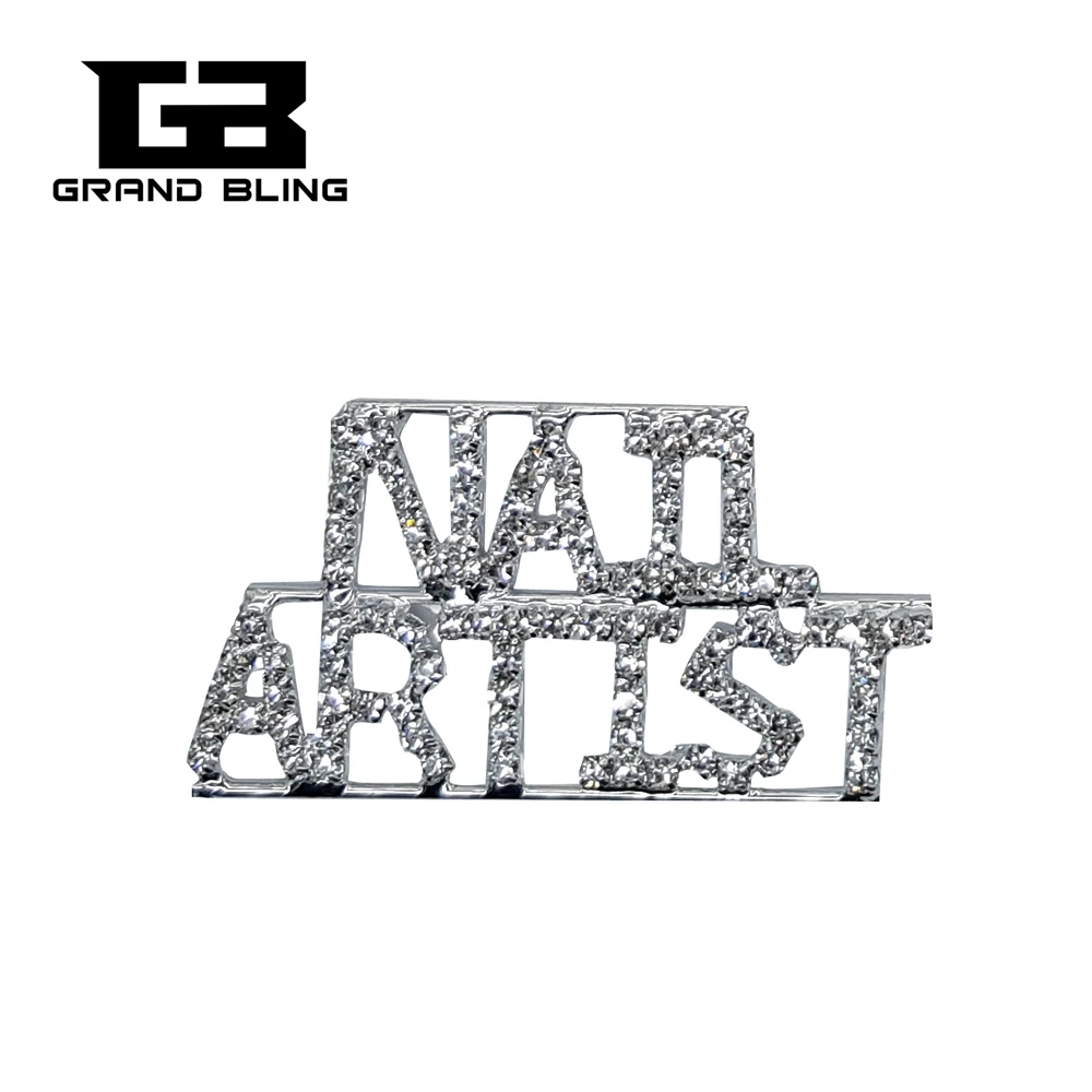

Bling Bling Words Pin "NAIL ARTIST" Brooch Jewelry Gift