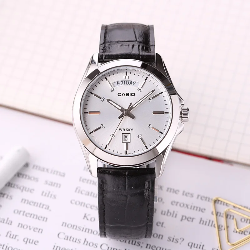 Casio Watch Pointer Series Week Date Display Quartz Men's Watchmtp-1370l-7a  - Quartz Wristwatches - AliExpress