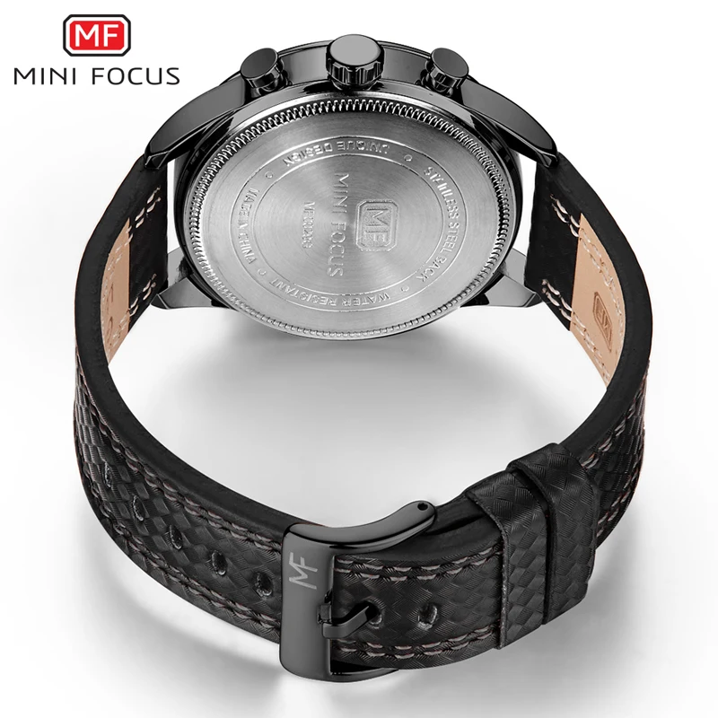 MINIFOCUS Men's Watches Analog Quartz Watch Men Waterproof Sport Clock Mens Wristwatches Black Leather Strap Relogio Masculino MINIFOCUS Men's Watches Analog Quartz Watch Men Waterproof Sport Clock Mens Wristwatches Black Leather Strap Relogio Masculino