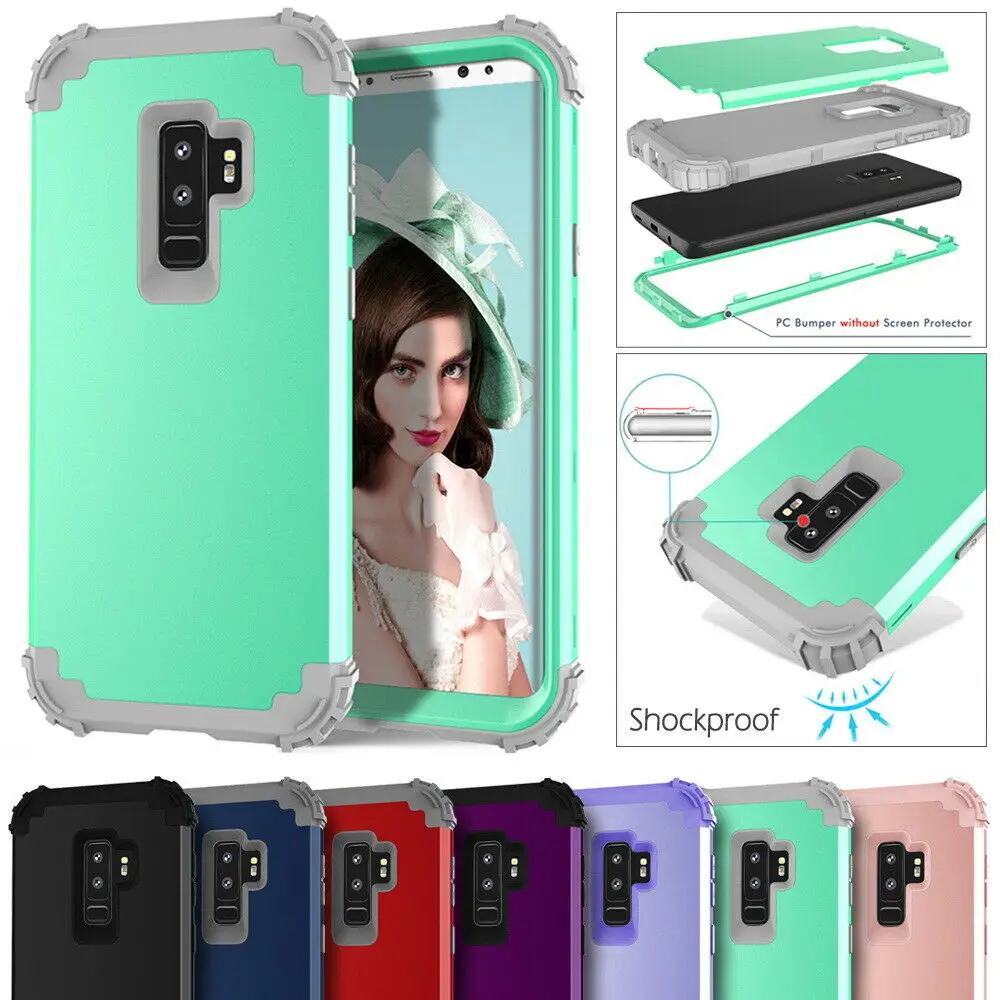 Samsung S9/S9 Plus/Note 8 New Armor Shockproof Hybrid Protector Combo Case Shell