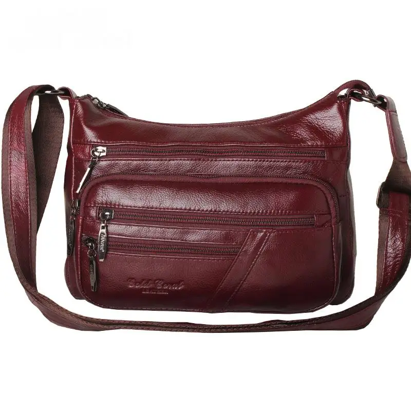 Модные женские сумки-мессенджеры натуральная кожа женская сумка винтажная женская сумка через плечо - Цвет: Красный