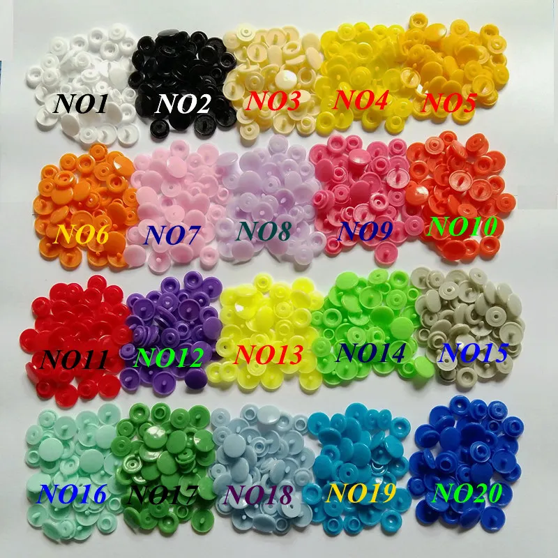 200Pcs T5 Size 20 Resin Snaps Buttons For Baby Clothes Diaper Craft