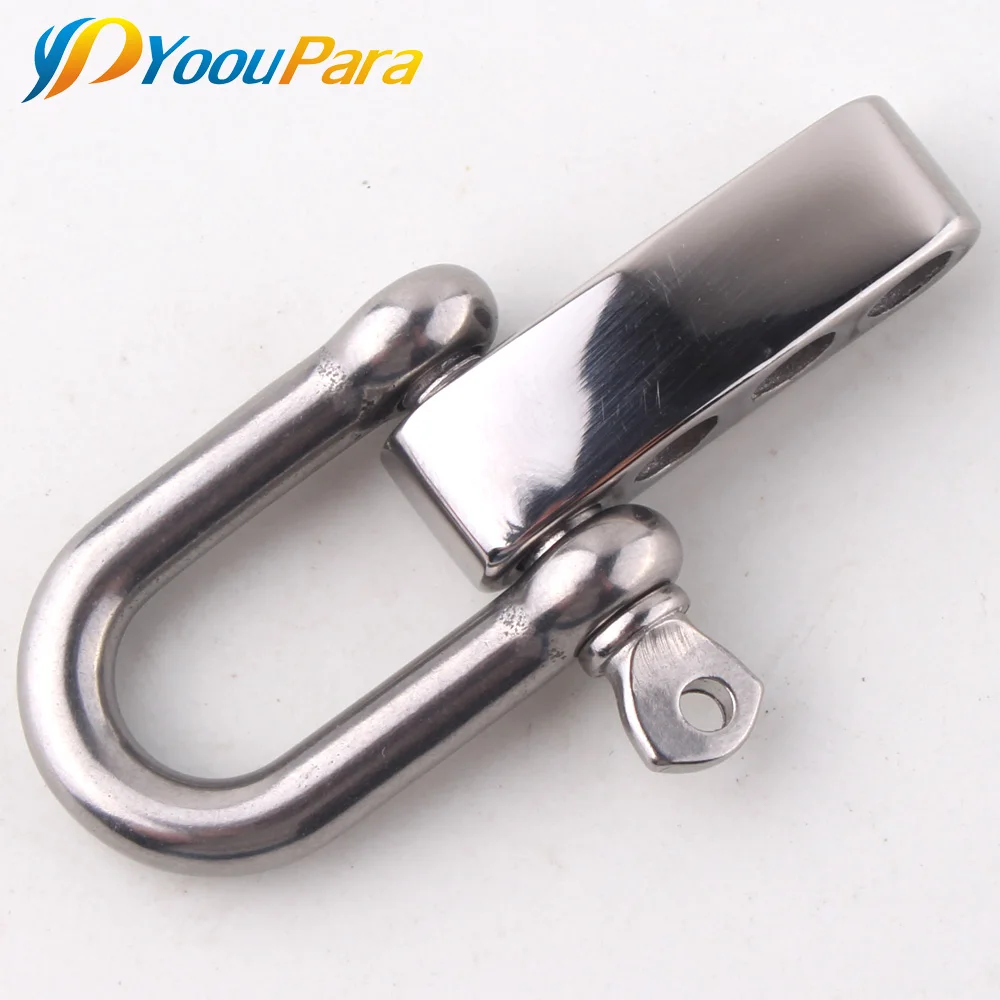 

YoouPara 5Pcs Adjustable U Type Paracord Bracelet Buckle Stainless Anchor Shackle Carabiner for Survival Outdoor Climing Rope