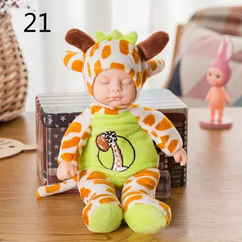 

25CM Mini Stuffed Baby Doll Toys For Children Silicone Reborn Alive Babies Lifelike Kids Toys Sleep Reborn Doll For Kid Toys