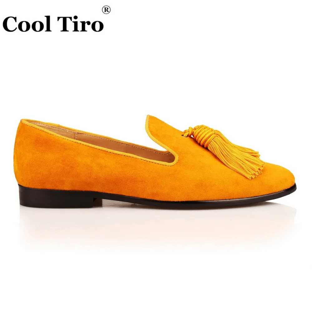 Cool Tiro/золотистые замшевые лоферы; мужские слипоны; шелковые Мокасины с кисточками; мужская повседневная обувь на плоской подошве; мужская модельная итальянская кожаная обувь; Роскошная обувь