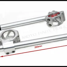 Мотоцикл 50 мм вилка Трубка Клип Ons руль ручки для Honda Kawasaki Yamaha Suzuki Aprilia Ducati Универсальный серебристый