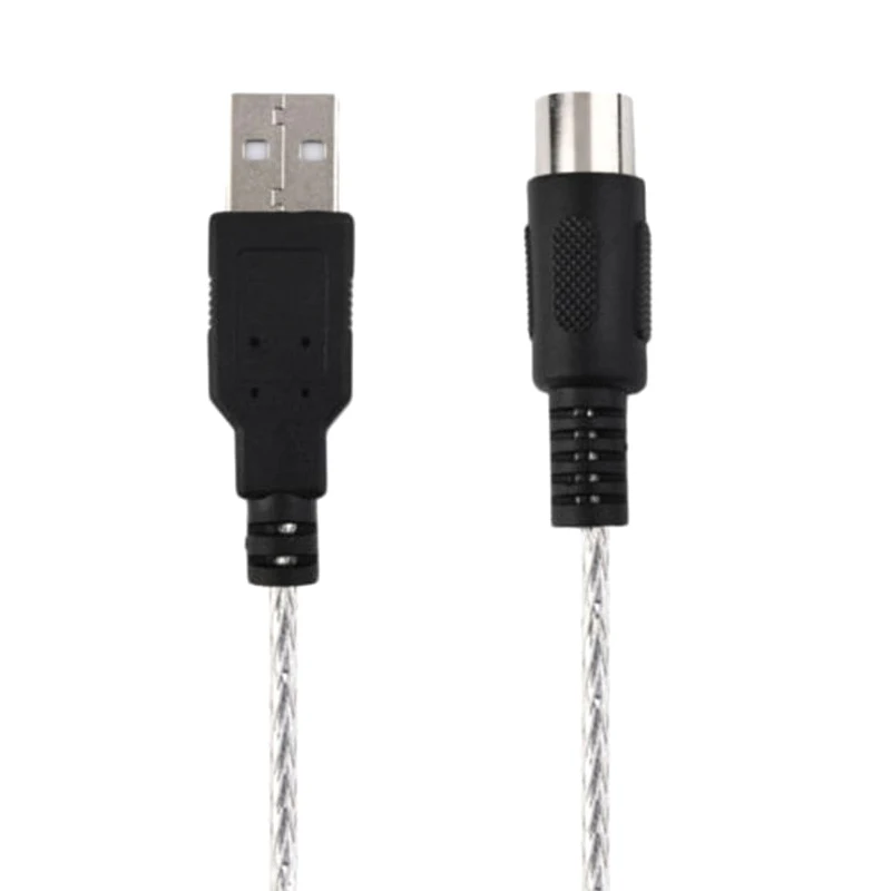 

USB IN-OUT MIDI Interface Cable Converter PC to Music Keyboard Adapter Cord FH99