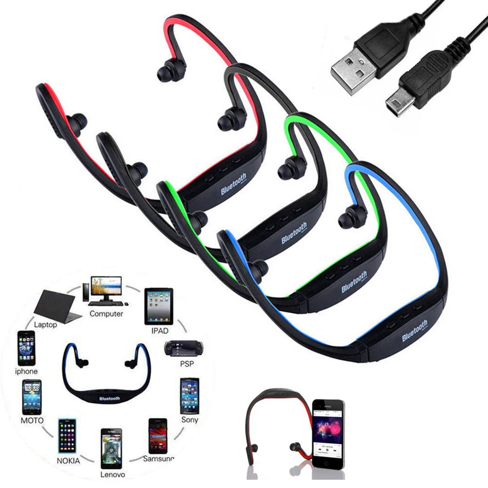 Wireless Sport Bluetooth 3.0 Earphone Stereo Headphone Headset For iOS/Android iPhone 6 Samsung Galaxy With Microphone USB Cable Wireless Sport Bluetooth 3.0 Earphone Stereo Headphone Headset For iOS/Android iPhone 6 Samsung Galaxy With Microphone USB Cable